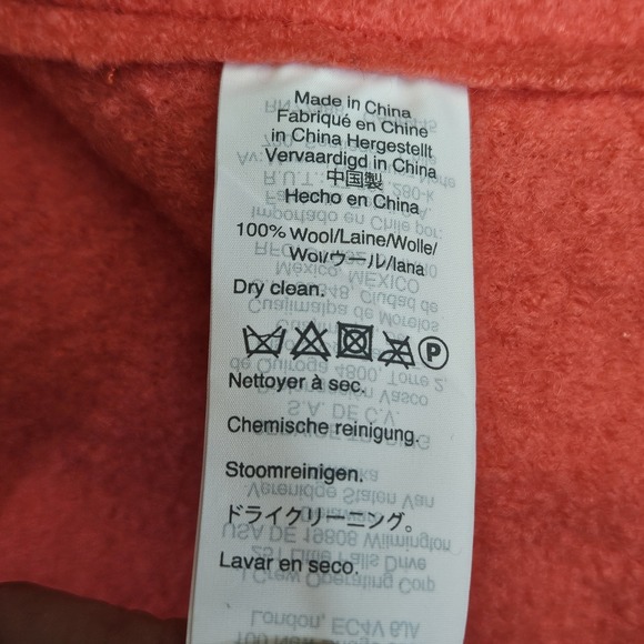 J. Crew Women's Daphne Topcoat Size 4 Coral Italian Boiled Wool J4864 - Picture 10 of 11